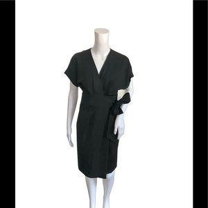 Diane von Furstenberg DVF Black Triacetate Wrap Dress